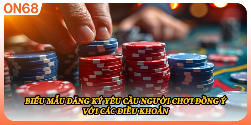 Biểu mẫu đăng ký yêu cầu người chơi đồng ý với các điều khoản